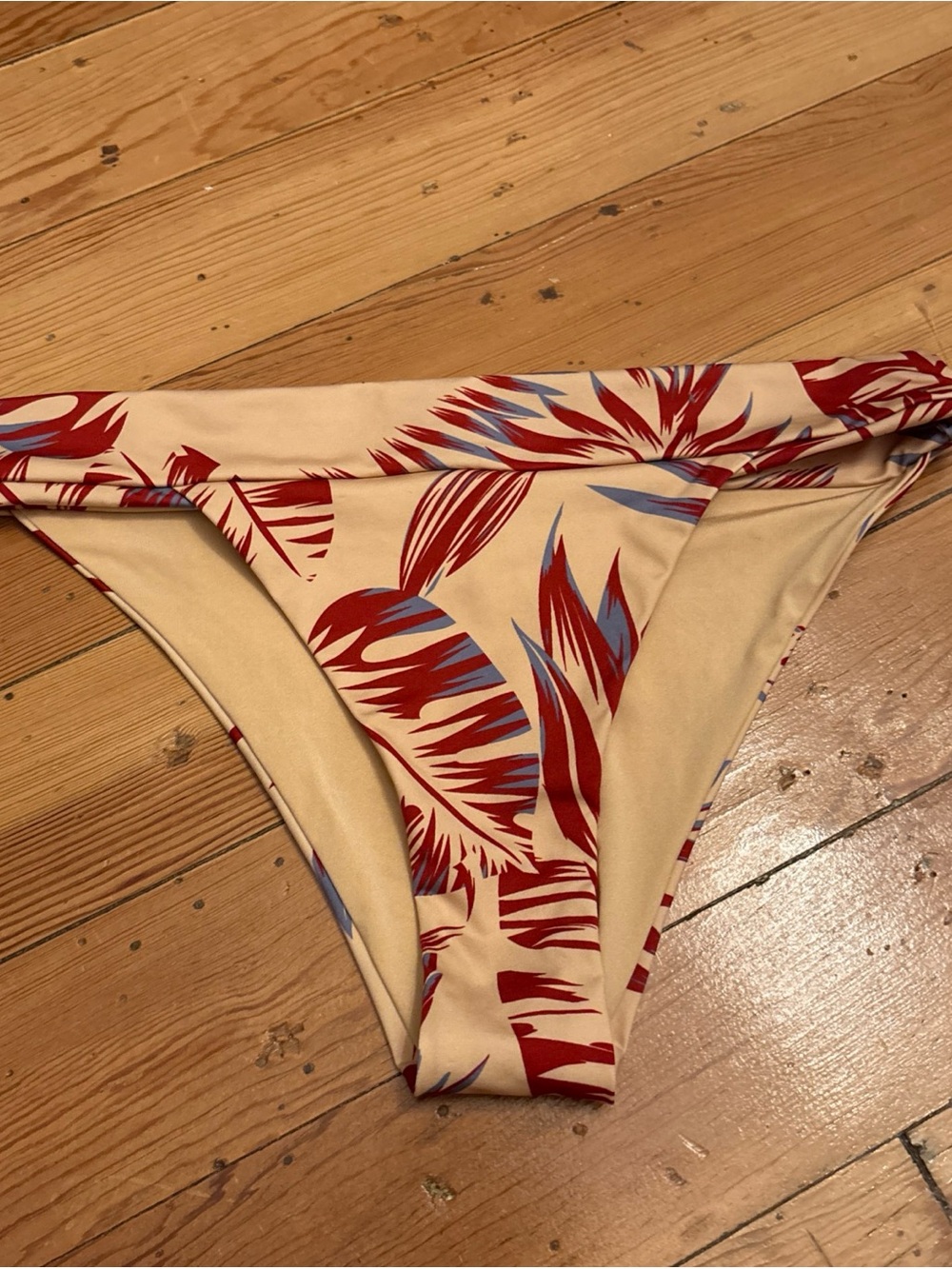 Onia Karina Bikini Bottom Women's Small NWOT Red Cream
